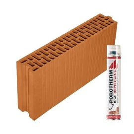 Porotherm 10 N+F Profi, tégla ,Dryfix